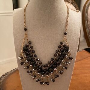 Chico’s Gold and Black Beaded Necklace